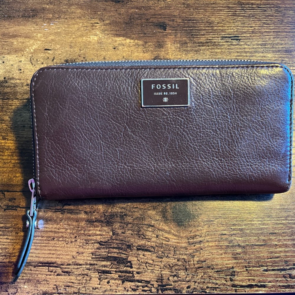 Fossil Brown Leather Wallet, Issue No. 1954